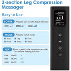 Leg Muscle Relaxer 6 Modes Air Compression Recovery Boot Lymph Release Relieve Foot Fatigue Heating Leg Massager for Athletes