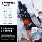Leg Muscle Relaxer 6 Modes Air Compression Recovery Boot Lymph Release Relieve Foot Fatigue Heating Leg Massager for Athletes
